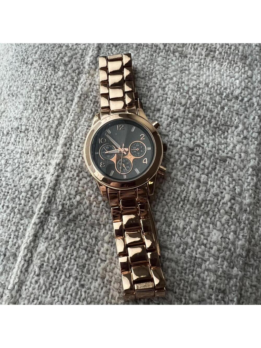 New Forever 21 Women's Rose Gold-Tone Chronograph-Style Watch